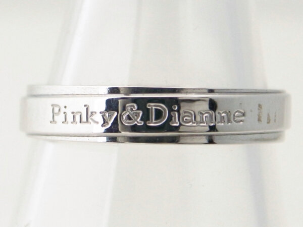 ピンキー&ダイアン ロゴリング K10WG(10金 ホワイトゴールド) 18号 指輪 質屋出品