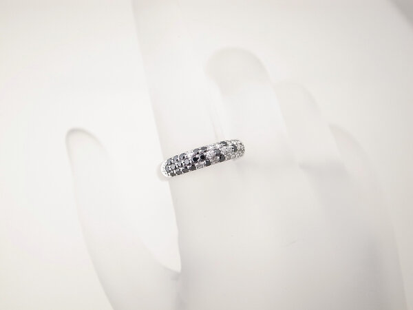 ポンテヴェキオ エテルノ ブラックダイヤモンドリング K18WG(ホワイトゴールド) 10号 指輪 質屋出品