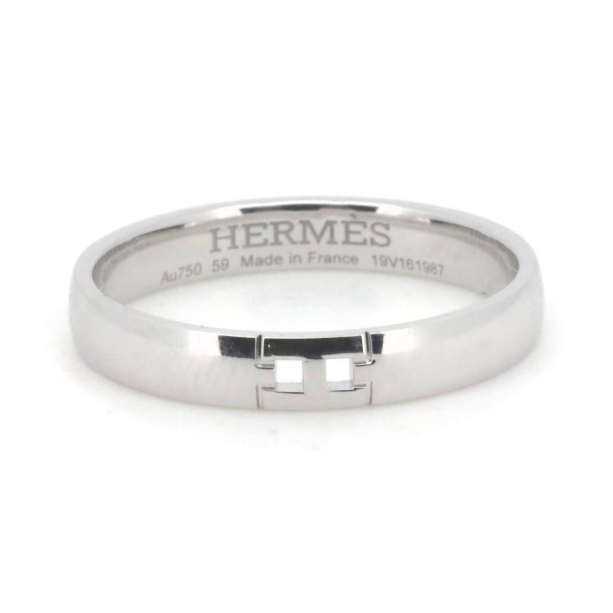 エルメス ヘラクレス ダイヤモンド リング 18号 K18WG(18金 ホワイト